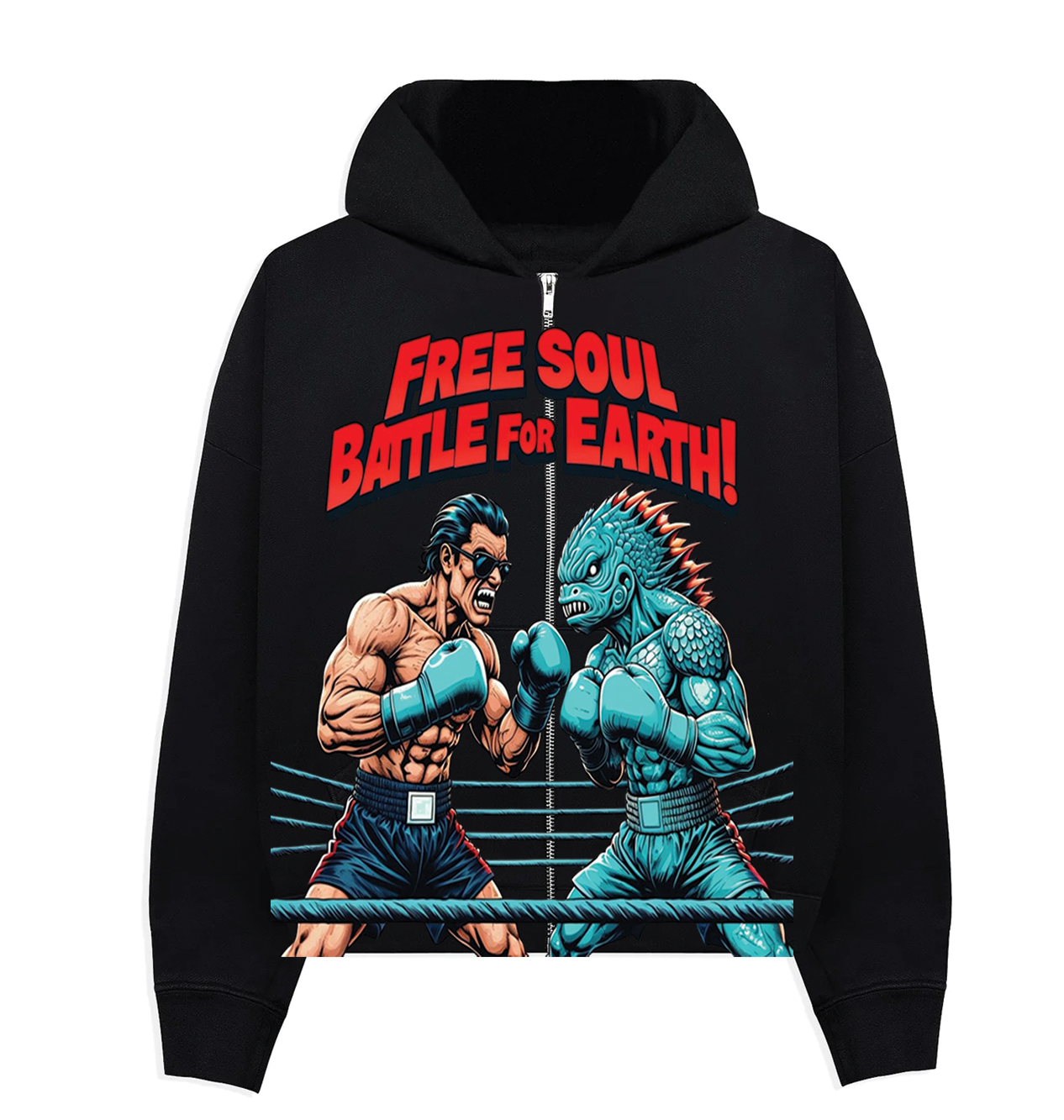 Battle For Earth Heavyweight Zip-Up Hoodie